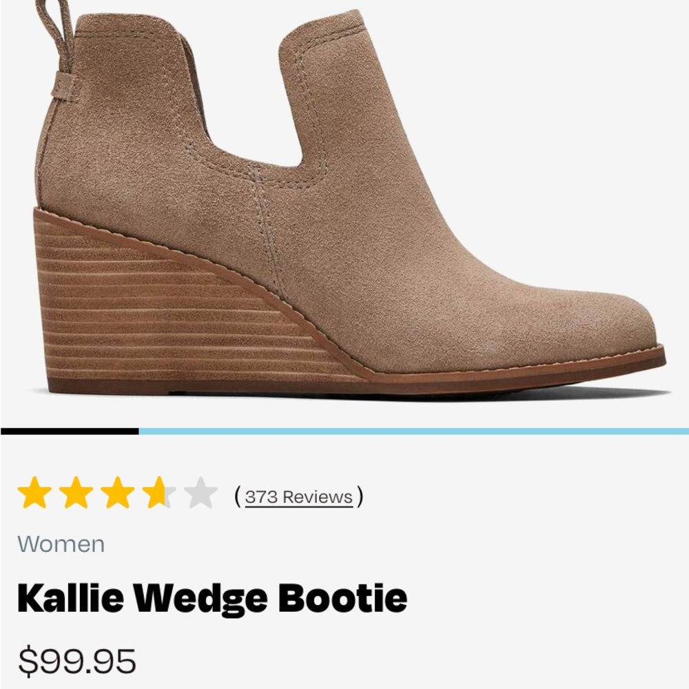 TOMS women’s size 8 Taupe Wedges